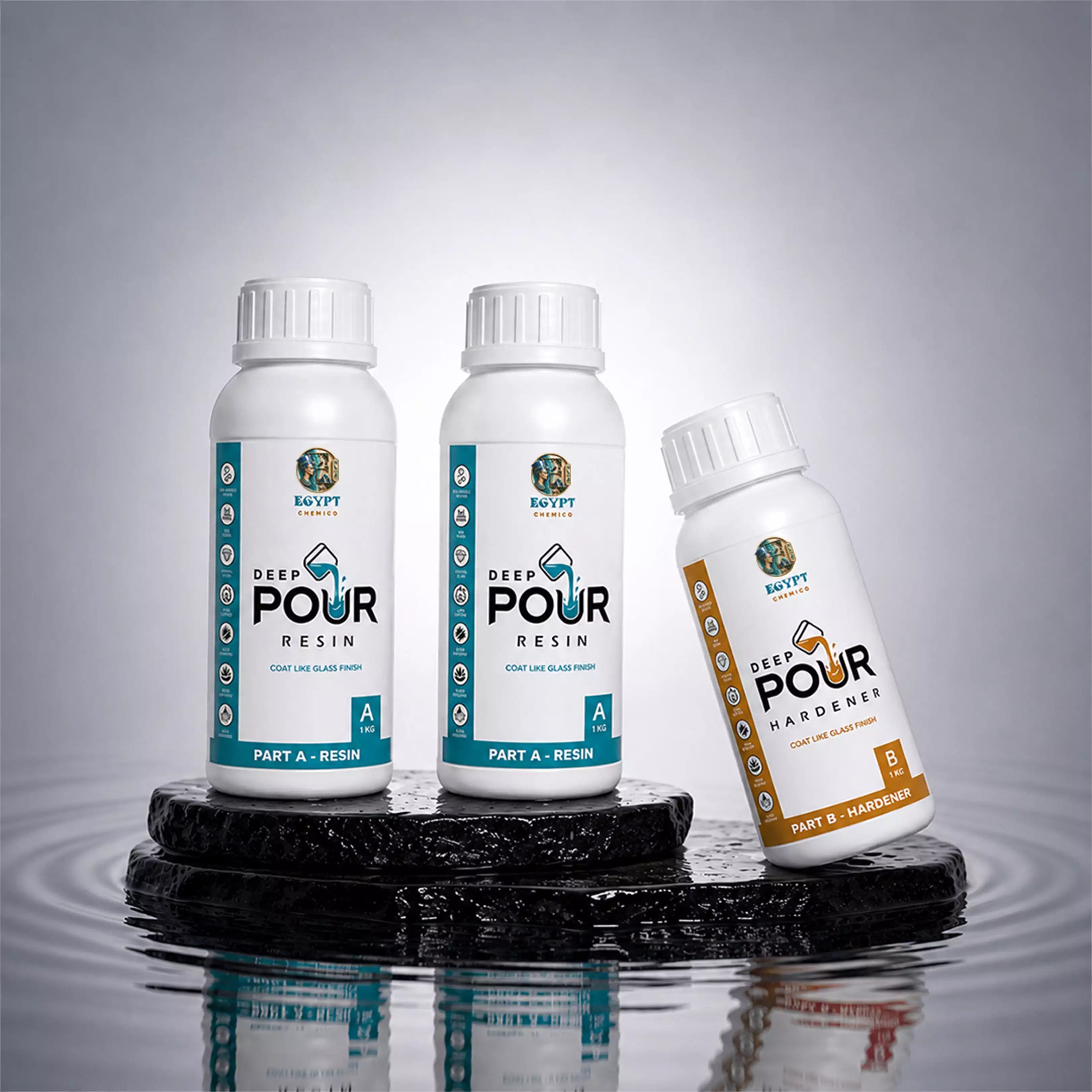 2:1 (3 kg) Egypt Chemico Crystal Clear Resin 2:1 Ratio Resin