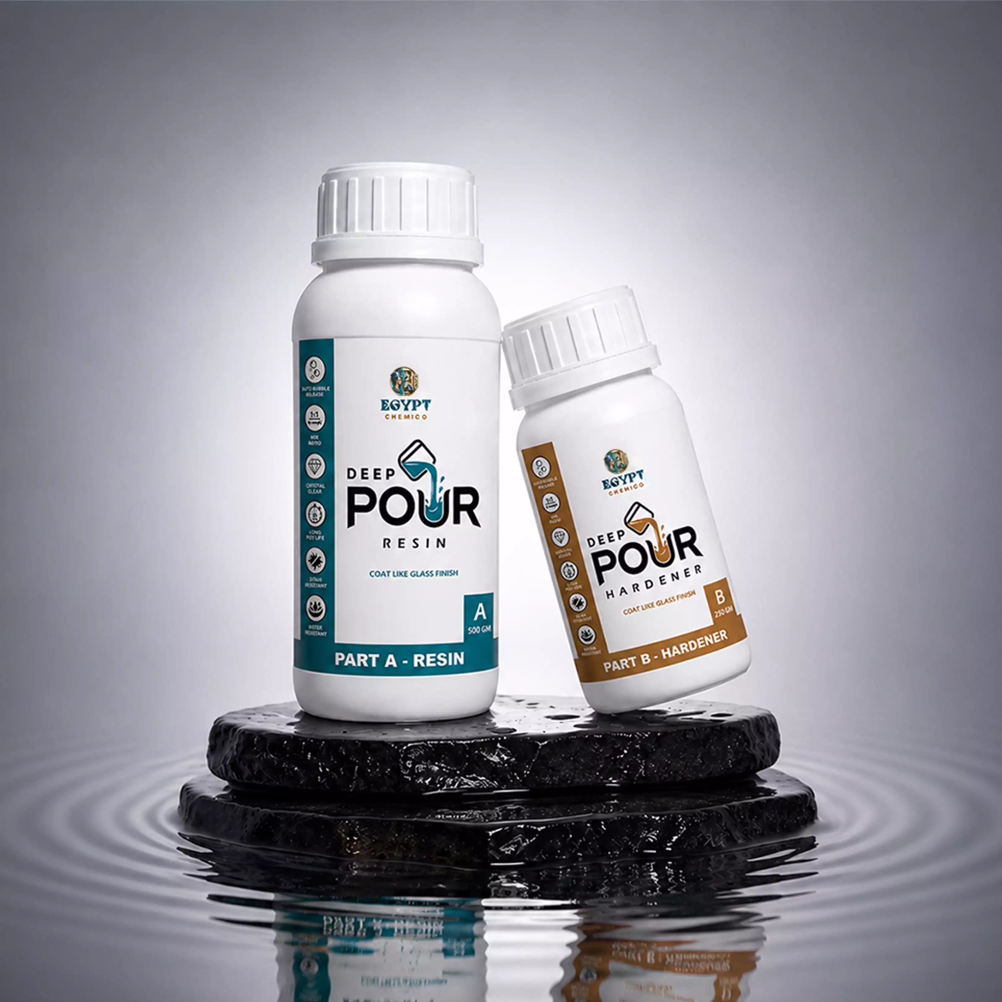 2:1 (750 gm) Egypt Chemico Crystal Clear Resin 2:1 Ratio Resin